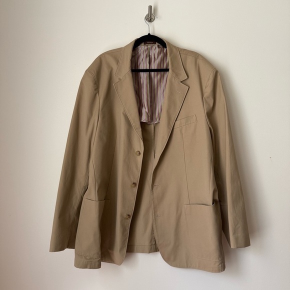 NWOT Tailorbyrd Signature Classic Beige Cotton Sport Coat, size XXL Tall - Picture 1 of 11